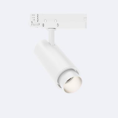30W Fasano No Flicker DALI Dimmable Cylinder LED Spotlight for Three Circuit Track in White
