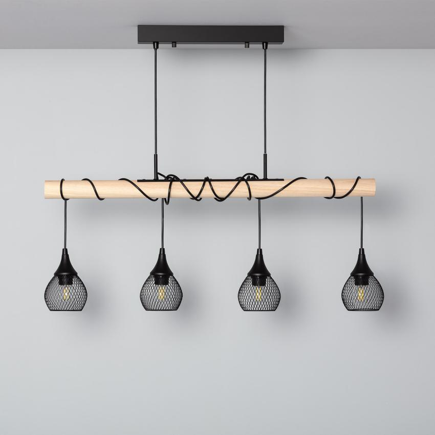 Product of Monah Wood & Metal Pendant Lamp