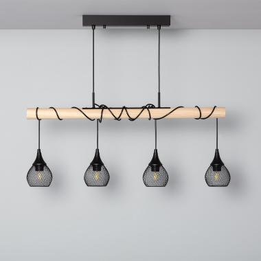 Hanglamp  Metaal en Hout Monah