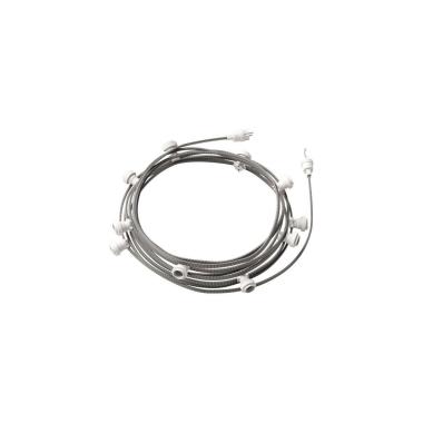 Girlande Außen Lumet System 12,5 m mit 10 Lampenfassungen E27 Weiss Creative-Cables CATE27B125