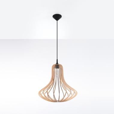 Lampada a Sospensione Legno Elza SOLLUX