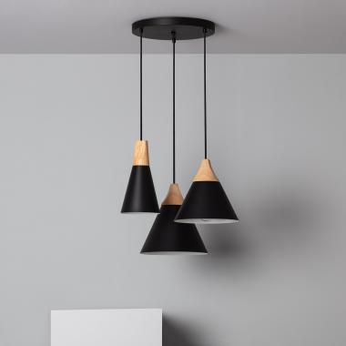 Dustin Metal & Wood Pendant Lamp