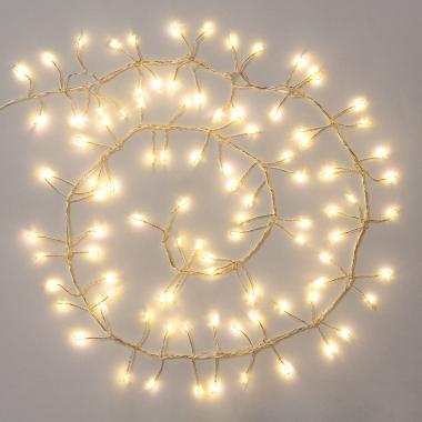 1m Drátěná LED Světelná Girlanda - Řetěz na baterie Chromovaná "Hrozen"