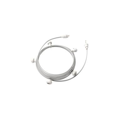 Guirlande Extérieure Lumet System 7.5m avec 5 Douilles E27 Blanche Creative-Cables CATE27B075