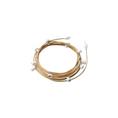 Licht slinger  Outdoor Lumet System 12,5m met 10E27 Fittingen Wit Creative-Cables CATE27B125