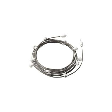 Ghirlanda da Esterni Lumet System 12.5m con 10 Portalampade E27 Bianco CATE27B125 CREATIVE-CABLES