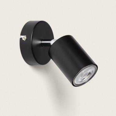 Lampada da Soffitto Orientabile Metallo 1 Faretto Albus Black