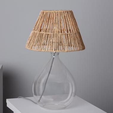 Tafellamp Jute en Glas Aurora