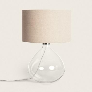 Lampe à Poser Tissu et Verre Marseille