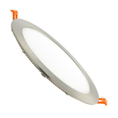 Pannello Downlight LED 15W Circolare SuperSlim Foro Ø 170 mm Argento