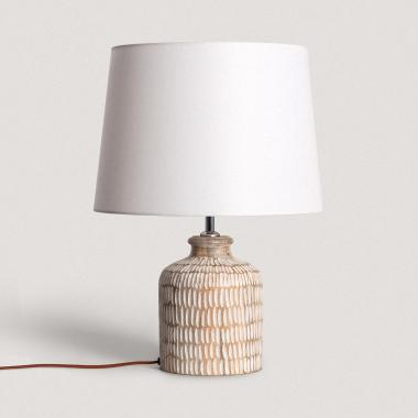 Dřevěná Stolní Lampa Govesan ILUZZIA