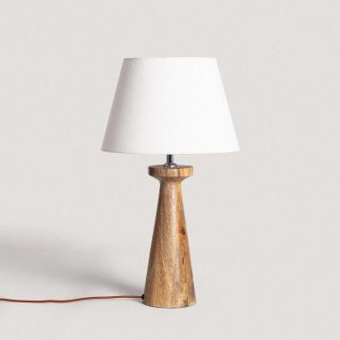 Dřevěná Stolní Lampa Rani ILUZZIA