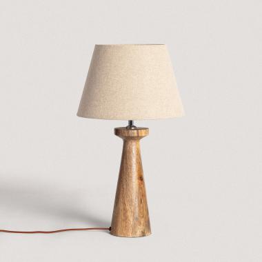 Lampe de table en bois Rani ILUZZIA