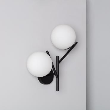 LEDKIA Pendelleuchte Balts – Aus Metall & Glas, Schwarz | Mit E27 Fassung, Höhe 78 Cm | Für Wohnzimmer, Küche, Esszimmer