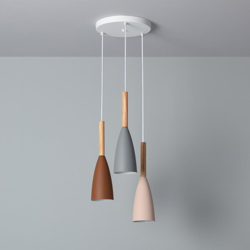Product of Rain Metal & Wood Pendant Lamp 
