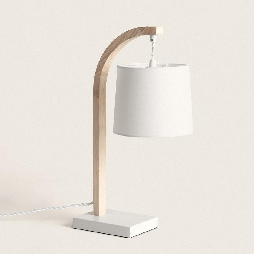 Product of Haakon Wood and Textile Table Lamp
