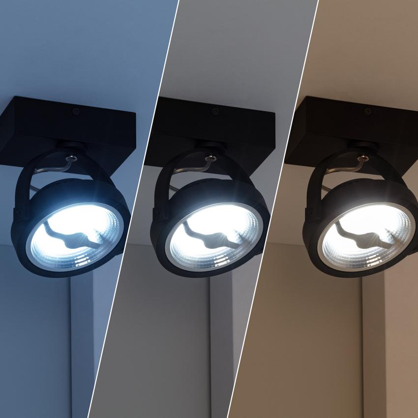 Product van LED Spot 15W Opbouw Richtbaar AR111 Black Dimbaar Cree 