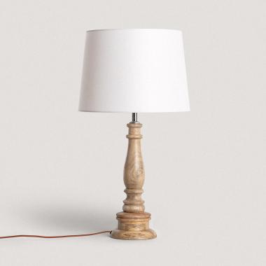 Lampa Stołowa z Drewna Dinka ILUZZIA