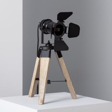 Lampe à Poser Métal et Bois Cinema Kurangna XS