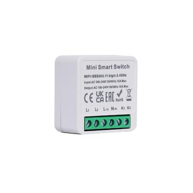 Product van Mini WiFi Schakelaar Compatibel met Conventionele Schakelaar 2 Kanalen 