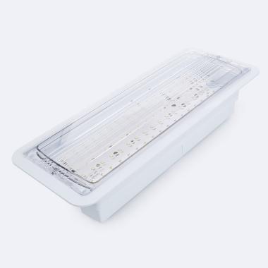 Éclairage de Secours LED Encastrable 160lm Permanent/Non Permanent Coupe 155x400 mm