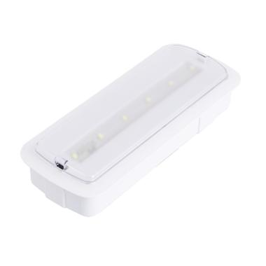 Balise de Secours LED Encastrable/En saillie 200lm Éclairage Permanent/Non Permanent coupe 246x84 mm