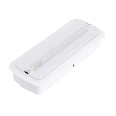 Product Balise de Secours LED Encastré/en Saillie 200lm Permanent/Non Permanent avec Autotest et Bouton Test