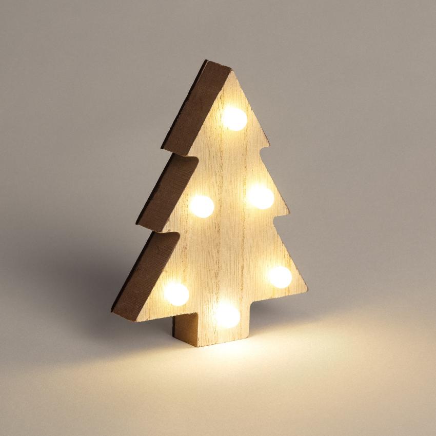 Product of Tree Wooden LED Christmas Figure Battery Operated