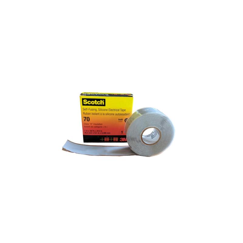 Product van 3M Scotch 70 Self-Fusing Silicone Electrical Tape 25mm x 9mm 3M CNT-7000006225-GR