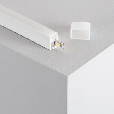 Profil Silikonowy Neon z Osłoną Przedłużaną na Zamówienie do Taśm LED 12/24V do 10 mm