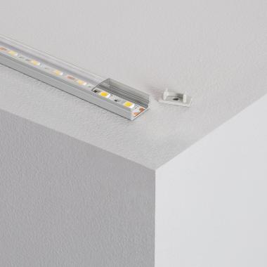 Profilo in Alluminio di Superficie con Copertura Continua per Strisce LED