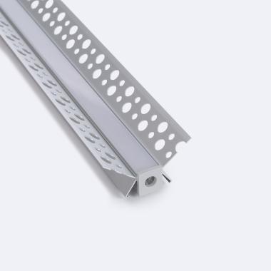 Produit de Profilé Aluminium Intégration dans Plâtre/Placo pour Angle Intérieur Ruban LED jusqu'à 9 mm