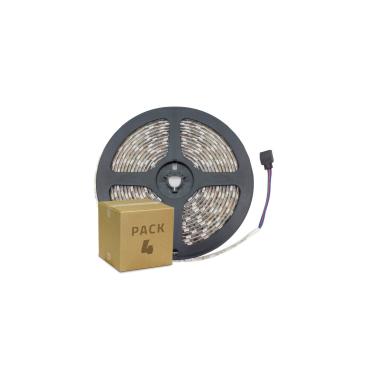 Product PACK of 5m RGB LED Strips 12V DC, SMD5050, 60LED/m, IP65 (4 Units)