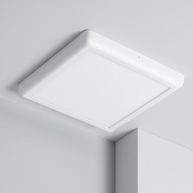 Přisazené Stropní Čtvercové 24W LED Svítidlo 300x300 mm Kovový s Bílým Designem