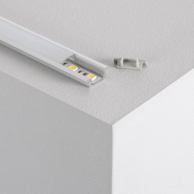 Inbouw aluminium profiel met doorlopende cover voor LED strips tot 12 mm