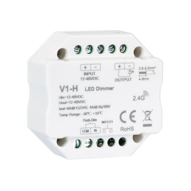Dimmer LED RF 12/48V per Striscia LED Monocolore Compatibile con Pulsante
