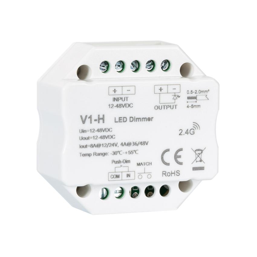 Produkt od LED RF Stmívač 12/48V pro Jednobarevné LED Pásky Kompatibilní s Tlačítkem 