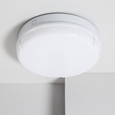 Venkovní Přisazené Stropní LED Svítidlo 24W Kruhové Ø285 mm IP65 s Nouzovým Světlem Hublot White