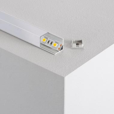 Profilé Aluminium Triangulaire d'Angle 1m pour Ruban LED jusqu'à 10mm