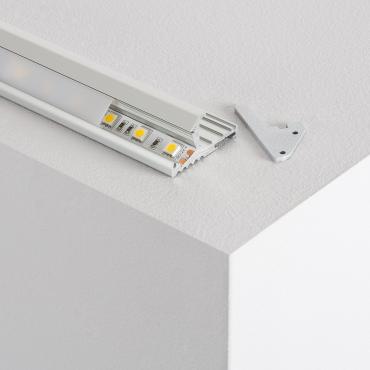 Profilo In Alluminio A Doppia Faccia Per Strisce LED - 2 Metri, Nero, Fino A 10mm - LEDKIA LIGHTING
