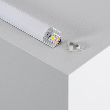 Aluminium Eckprofil Runde Abdeckung 2m für LED Streifen bis 10 mm