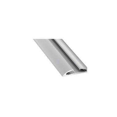 Profilé Aluminium en Saillie Demie-Arrondie 2m Gris pour Double Rubans LED jusqu'à 12mm