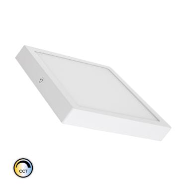 Plafonnier LED Carré 18W Extra-Plat CCT Sélectionnable 205x205 mm