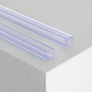 Befestigungsprofil 1m aus PVC für LED-Streifen Neon Flex Rund 360 Einfarbig