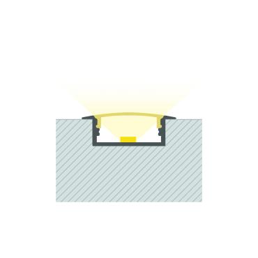 Product Vestavný Hliníkový Profil se Souvislým Krytem pro Dvojité LED Pásky do 18mm