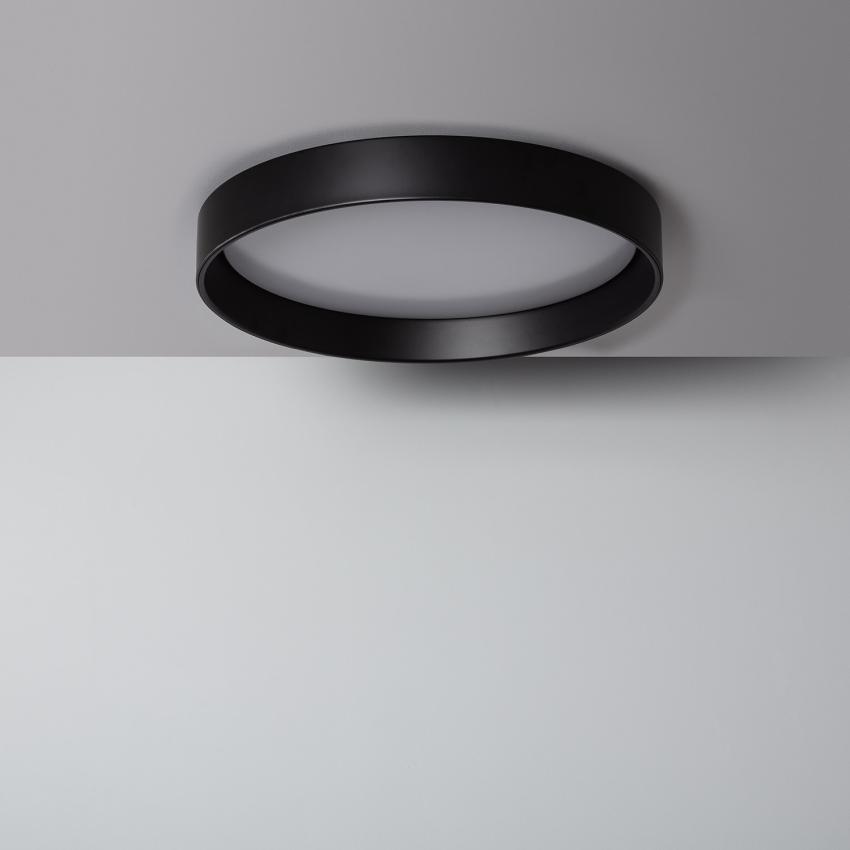 Produit de Plafonnier LED Rond Métal 30W CCT Sélectionnable Black Design Ø550 mm 