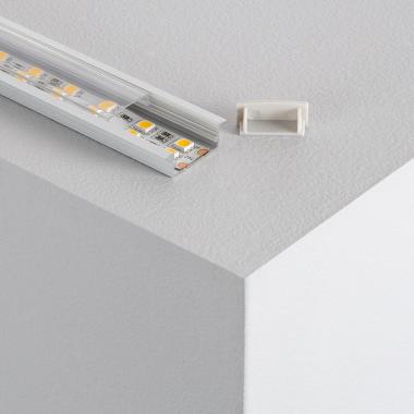 Recessed Aluminium Profile with Continuous Cover for Double Length LED Strip