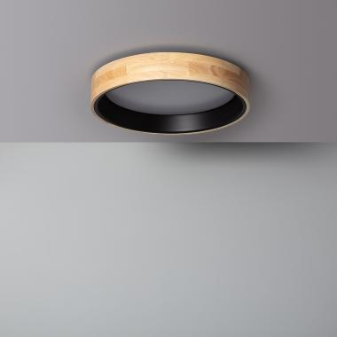 Plafondlamp LED 20W Rond Hout Ø470mm CCT Selecteerbaar Dari