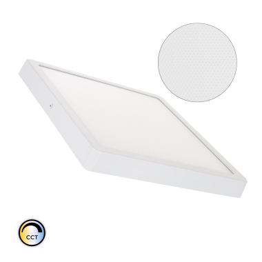 Plafoniera LED 24W Quadrata Superslim (CRI90) Microprismatica CCT Selezionabile (UGR17) 280x280 mm