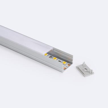 Product van Aluminium Opbouwprofiel 2m  voor LED Strips tot 20 mm 